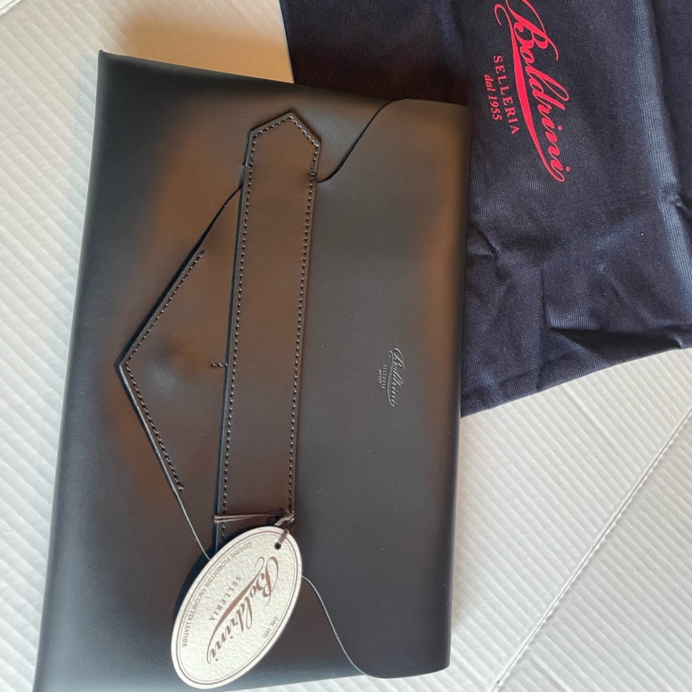 Bolderni Selleria Black Envelope Clutch